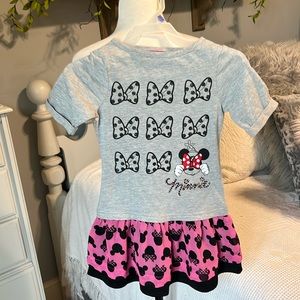 Disney Minnie Mouse Dress Girls 4 5 New XS